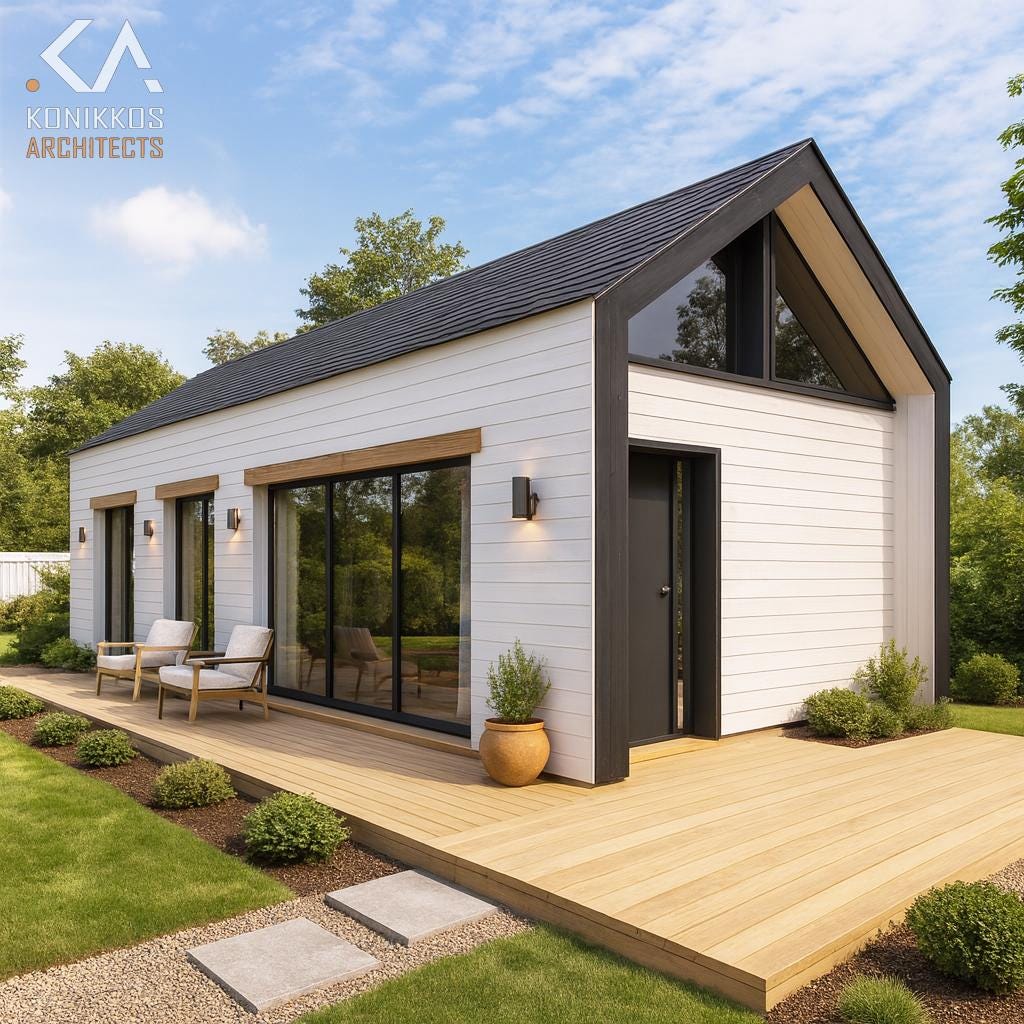 2 Bedroom 18x48 Ft - 864 Sq Ft - Modern Barn Style House – Gable Roof ...