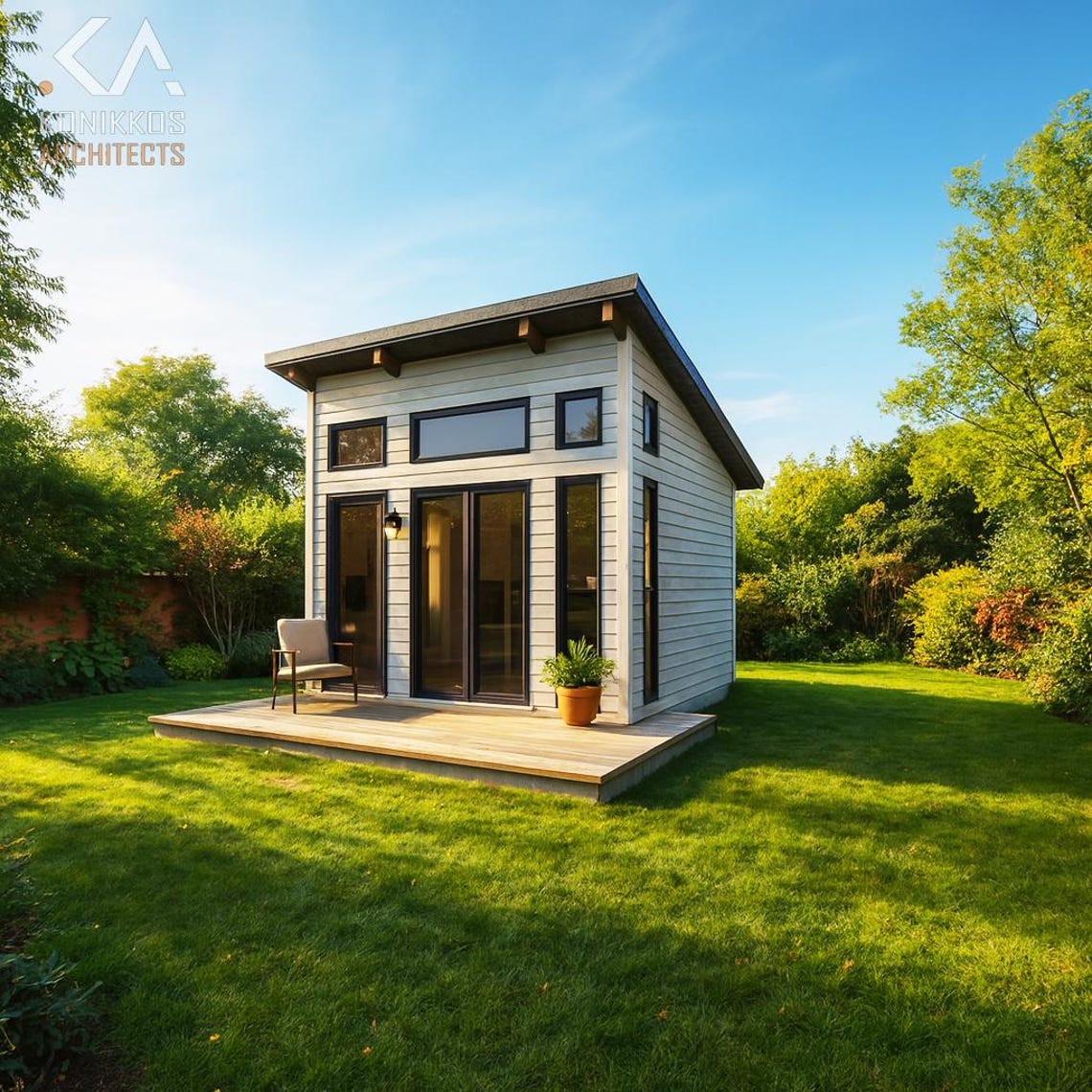 14x14 Ft Home Office Shed / Storage Cabin – 196 Sq Ft, Wooden Lean Roof ...