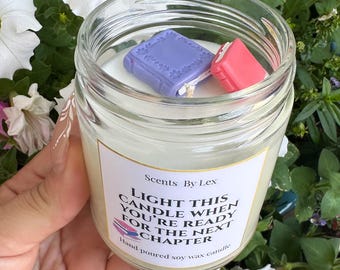 Mango Coconut Candle, Book Lover Gift, 9 oz