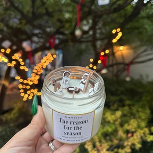 The reason for the season Candle: Eucalyptus Aroma, 12 oz