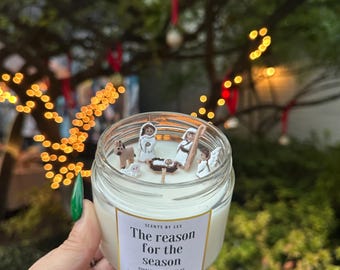 The reason for the season Candle: Eucalyptus Aroma, 12 oz