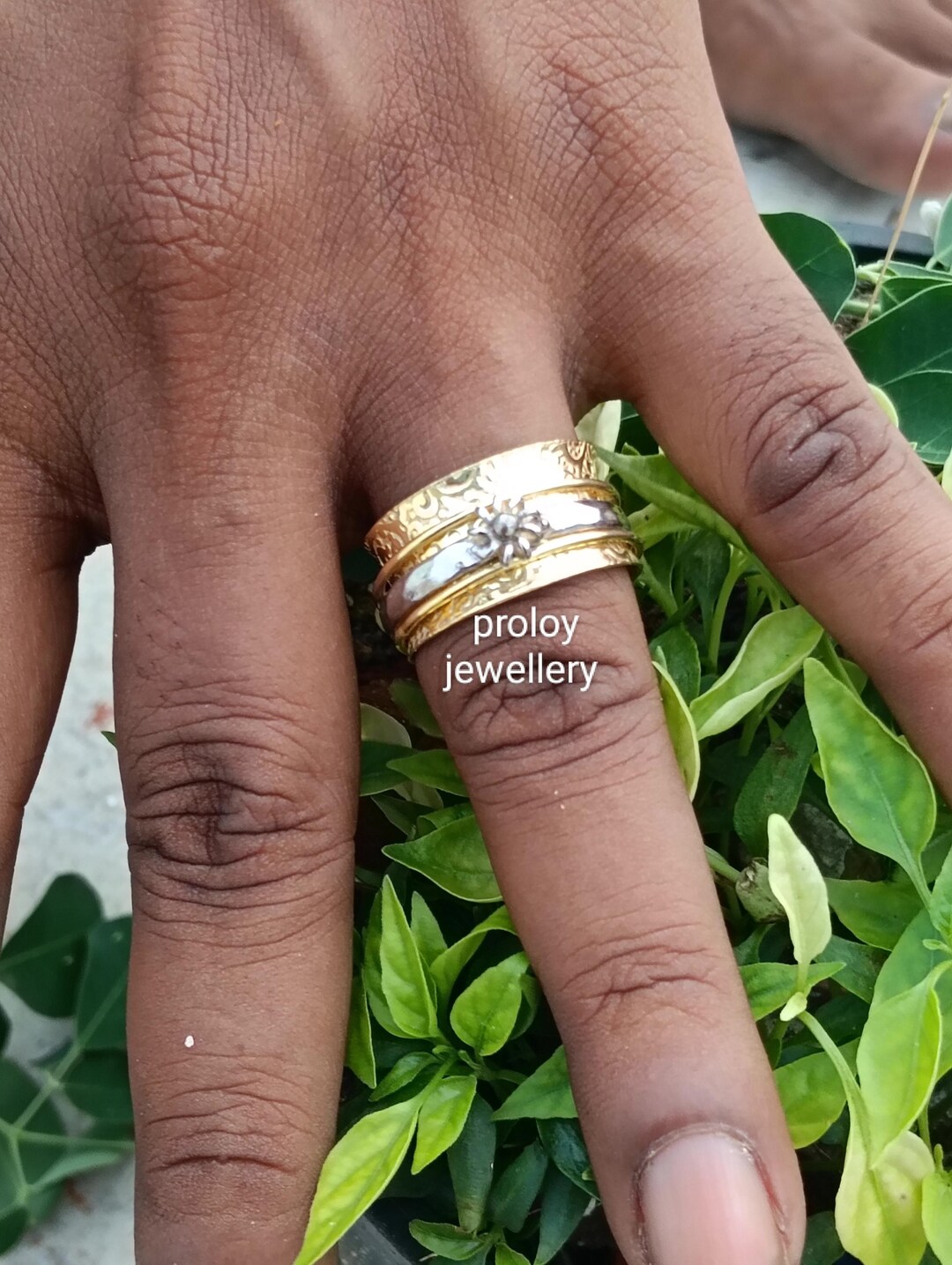 Sterling Silver Fidget Ring: Twisted Wire Spinner, Anxiety Relief - Etsy