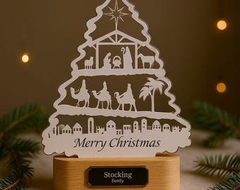 LED Christmas Nativity Tree