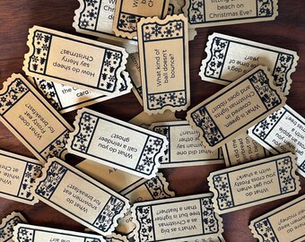 Advent Calendar Gold Joke Tickets