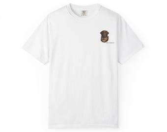 Bark in the USA Chocolate Lab Shirt, Vintage 4th of July Dog Tee, Patriotic Chocolate Labrador Gift, Comfort Colors American Flag Shirt