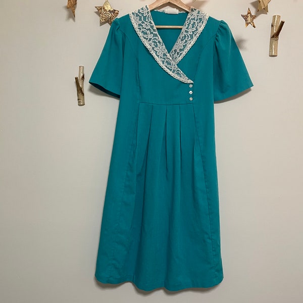 Teal Lace Dress - Etsy