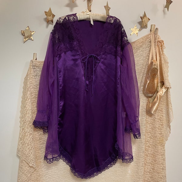 Jiya Luxe Tissue Satin Purple Top Set
