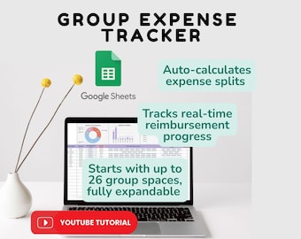 Group Expense Tracker: Calculate & Split Shared Costs, Track Bills Payment for Roommates, Co-Parents, Groups, Event | Google Sheets Template