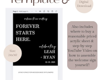 Wedding Welcome Sign Template