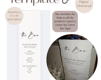 Linen Bar Sign Template