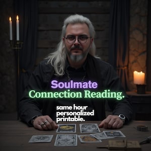 Soulmate Tarot Legung | Finden oder erkennen Sie Ihre wahre Liebe | Spirituelle Liebe Einsicht | 5 Karten | Same Hour Lesung