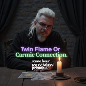 Twin Flame or Karmic Connection Tarot Reading | Deep Spiritual Love Insight | 7 Cards | Printable Reading