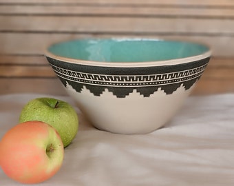 Ceramic big bowl pottery serving bowl
