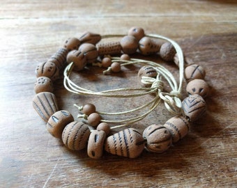 Ceramic necklace | Handmade ceramic beads | artisan ceramic beads | ceramic jewelry | primitive culture tribal | southwestern style jewelry
