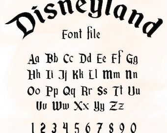 Czcionka alfabetu Disneyland, SVG, plik czcionki alfabetu Myszki Miki i Minnie, niestandardowy plik SVG dla rodziny, Cricut, plik do cięcia winylu