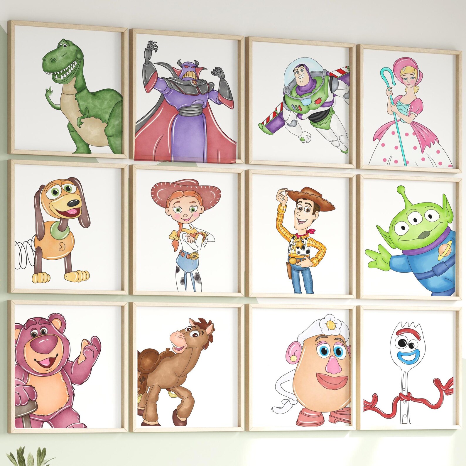 Toy Story Nursery Art Prints, Kids Room Decor (digital File) Set of 15 ...