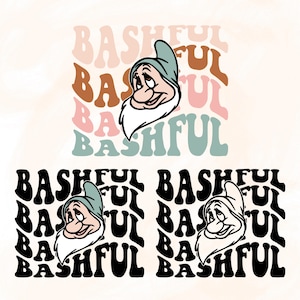 Wavy Bashful Svg Png Cricut, Retro Family Trip Svg Png, Cricut, Layered by Color, Clipart, Vinyl Cut File, Silhouette, Printable Design File