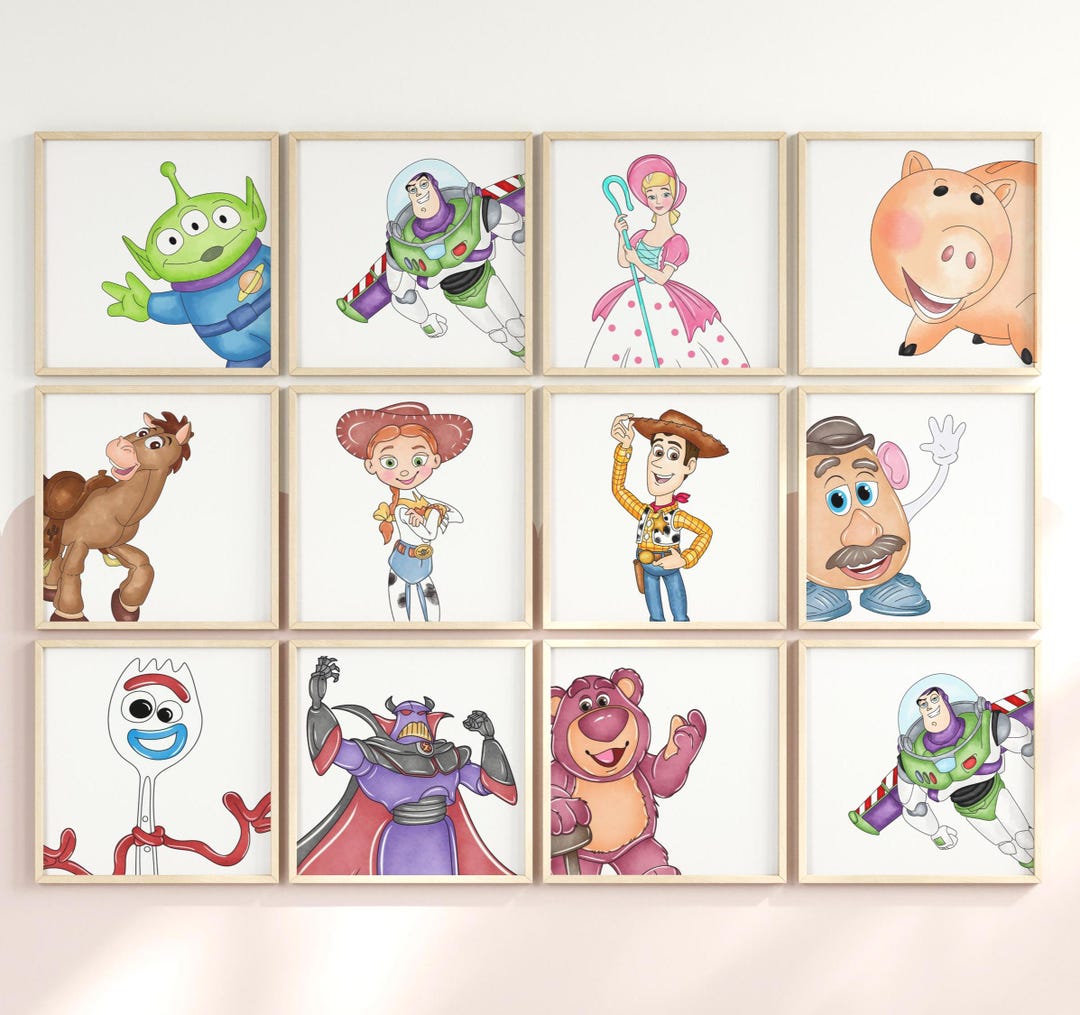 Toy Story Nursery Art Prints, Kids Room Decor (digital File) Set of 15 ...