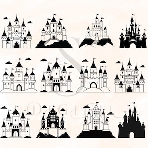 Castle PNG, Mouse Castle Png, Park Castle Png, castle silhouette Png, Magic Castle Png, mouse head Png, Instant Download