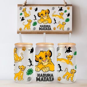 Magical Lion Libbey 16 oz, lentebloem glazen blikje ontwerp 16 oz, Boho Flower, blikje png