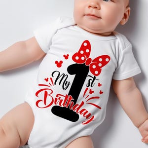 My 1st Birthday Minnie Svg Png, Birthday Svg, Clipart, Custom Unicorn Birthday, Cricut, Silhouette, Printable Design File