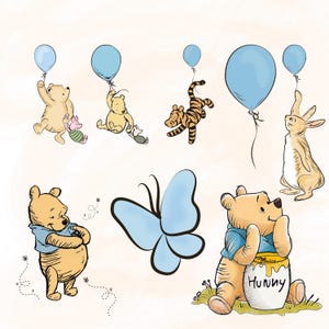 pooh-mom Winnie the Pooh Mom SVG PNG: I Love You Mama (digital Download