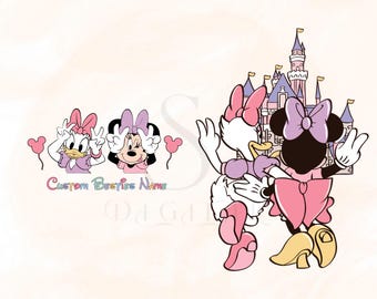 Custom Besties Disney Vacation With My Bestie Png, Besties Shirt Png, Silhouette, Customized Png, Instant Download, Cut File, Sublimation