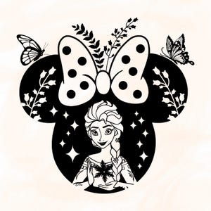 Elsaa Svg, Princess Mouse Head Designs, Cut Fİle, Clipart, Instant Download Mouse Head SVG, Princess SVG, Vinyl Cutting File, Svg, Png