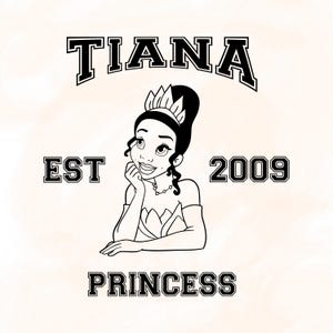 Tiana Png, Printable Png, silhouette Png, digital print, digital cut file, sublimation Png