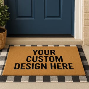 Personalized Welcome Doormat – Custom Family Name Coir Mat – Outdoor Non-Slip Entry Rug – Housewarming Gift for Porch or Home