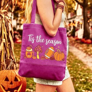 Thermochrome Tragetasche, saisonale Einkaufstasche, umweltfreundliche Trage, Pumpkin Spice Tragetasche, einzigartiges Geschenk für sie