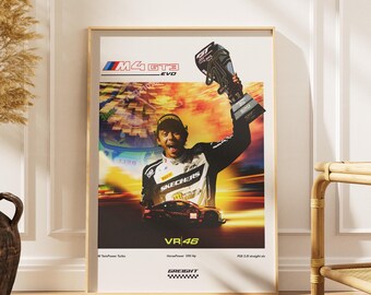 Valentino Rossi BMW M4 GT3 Poster / VR46 Motorsport Art (Download digitale)