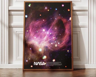 poster decorativo da parete con nebulosa, galassia, stella e spazio della NASA
