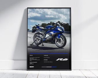 Decorazione murale Yamaha R6 2012 Poster / Download digitale