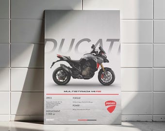 Descarga digital de la Ducati Multistrada V4 RS / Decoración de pared / Póster / Superbike / Regalo para papá