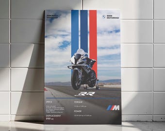 Poster BMW S 1000 RR / Quadro da parete per superbike (Download digitale)