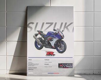 Suzuki GSX 1000r 2025 / Decorazione murale digitale da scaricare / Decorazione / Poster / Regalo / Moto / WSBK
