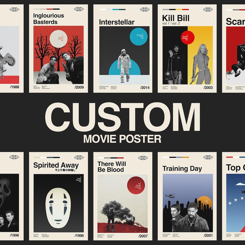 Mid Century Modern Movie Poster - Etsy