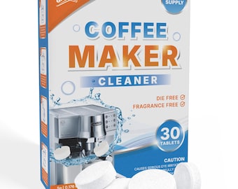 Coffee Maker Cleaner Descaler Tablets -30 Count – Espresso & Drip Machine Cleaning Tabs
