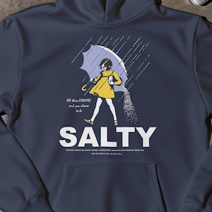 Salty Girl Tee : Frauen Vintage Baumwollmischung T-Shirt / Hoodie Navy