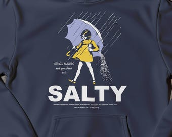 Camiseta Salty Girl: Camiseta/sudadera con capucha vintage de mezcla de algodón para mujer