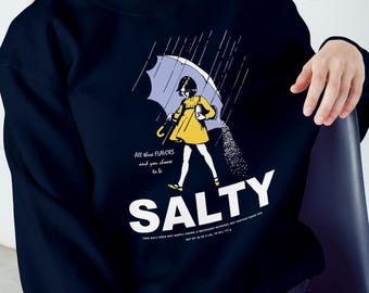 Salty Girl Tee: Women's Vintage Cotton Blend Sweatshirt
