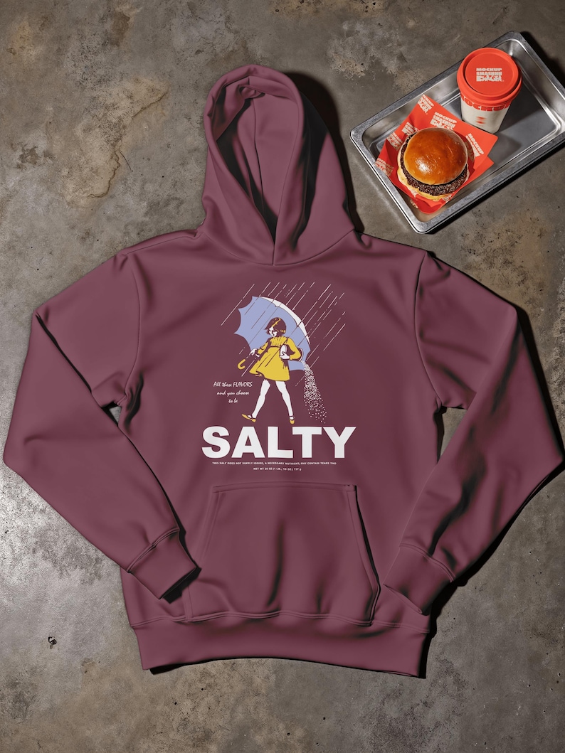 Salty Girl Tee : Frauen Vintage Baumwollmischung T-Shirt / Hoodie Maroon