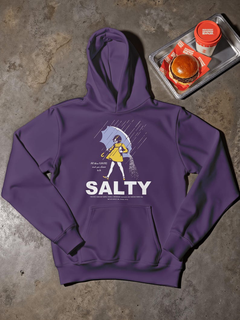 Salty Girl Tee : Frauen Vintage Baumwollmischung T-Shirt / Hoodie Purple