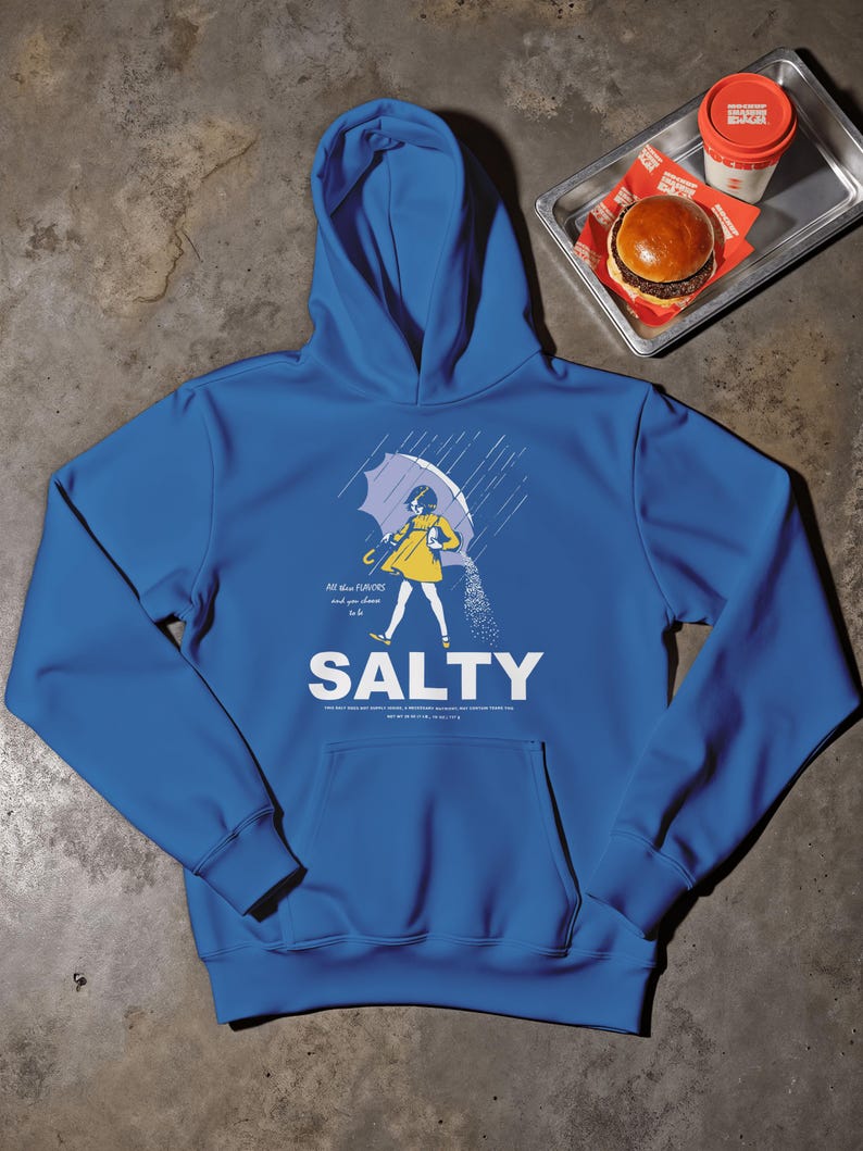 Salty Girl Tee : Frauen Vintage Baumwollmischung T-Shirt / Hoodie Royal