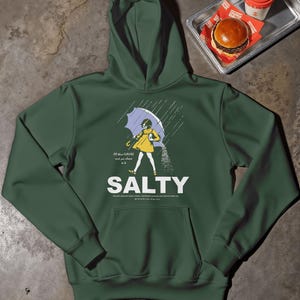 Salty Girl Tee : Frauen Vintage Baumwollmischung T-Shirt / Hoodie Forest Green