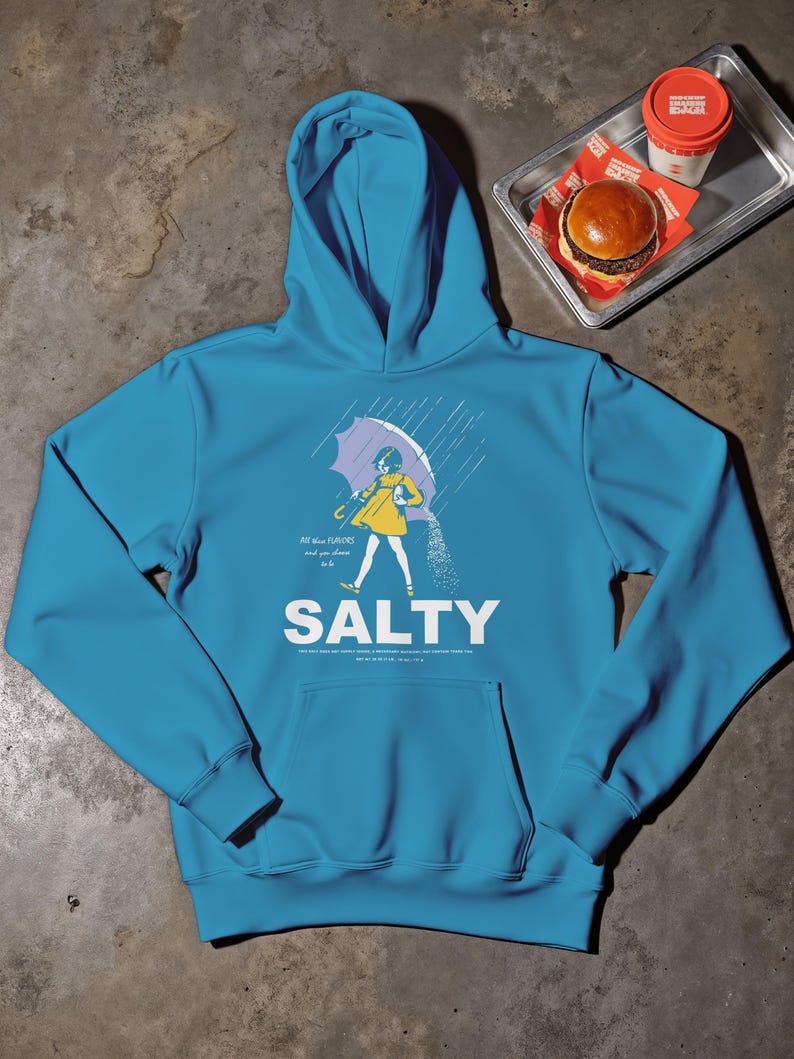 Salty Girl Tee : Frauen Vintage Baumwollmischung T-Shirt / Hoodie Antique Sapphire