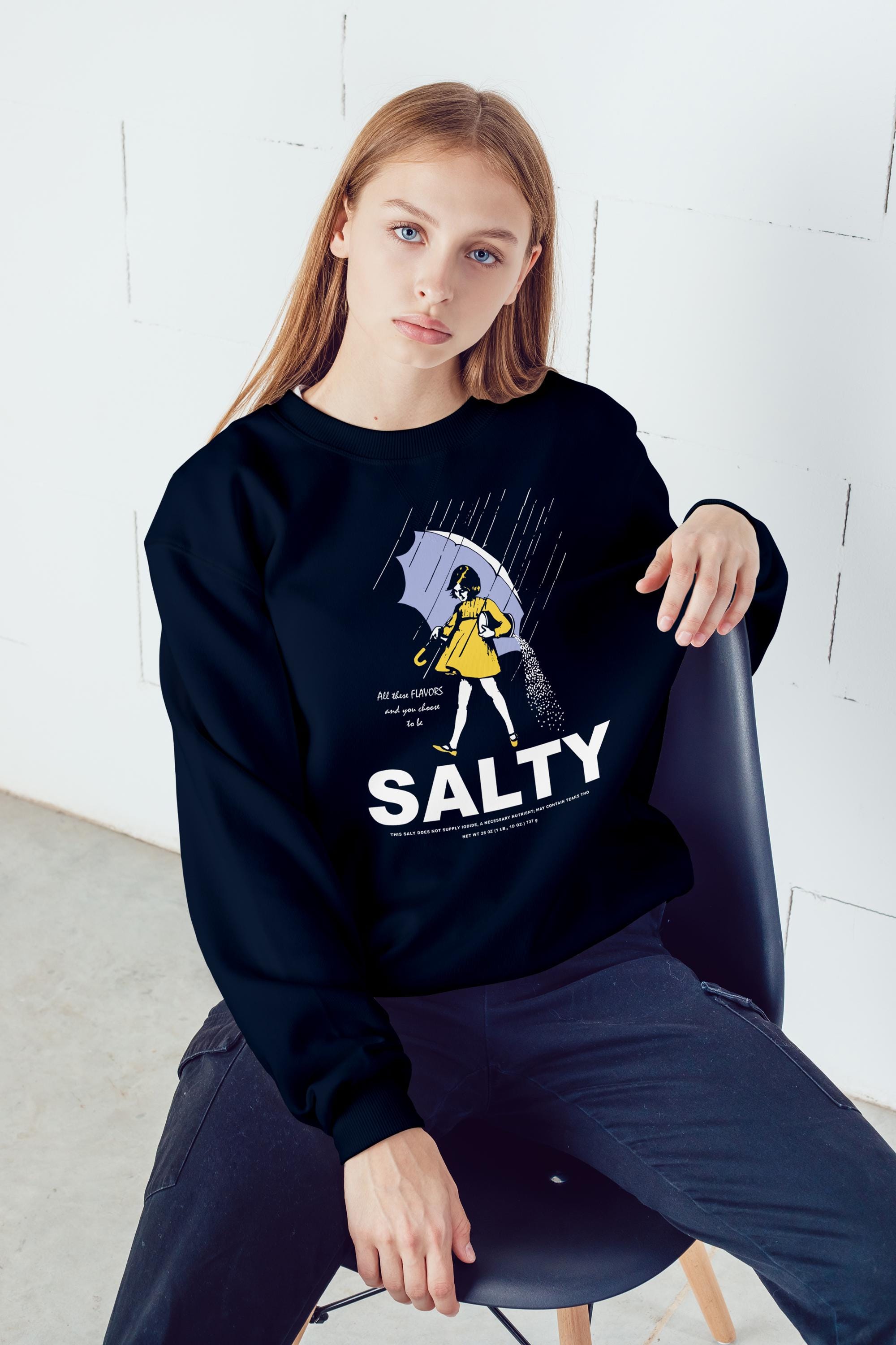Salty Girl Tee: Women's Vintage Cotton Blend Sweatshirt