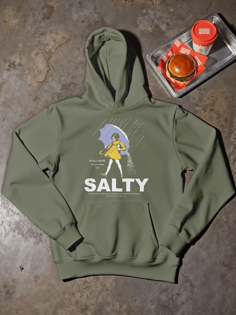 Salty Girl Tee : Frauen Vintage Baumwollmischung T-Shirt / Hoodie Military Green