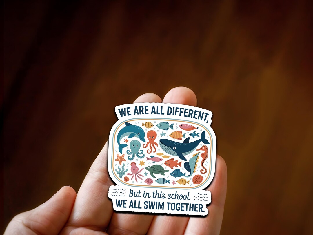 Inclusive Ocean Animals Sticker: Teacher Appreciation Gift - Etsy Australia